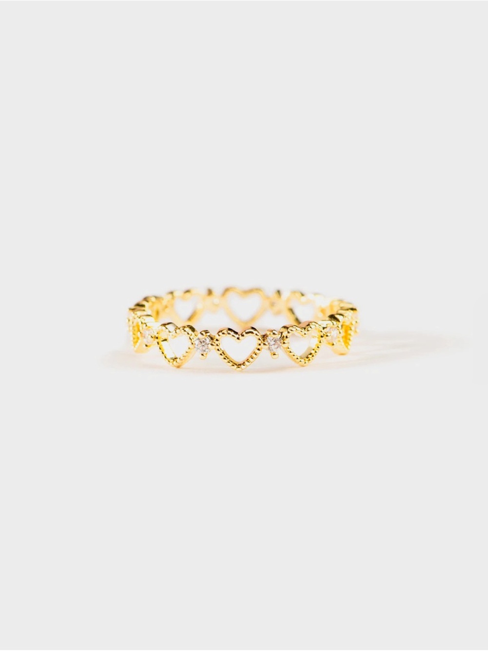 Heart Shape 18K Gold-Plated Ring
